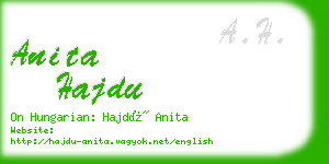 anita hajdu business card